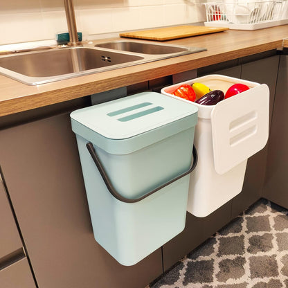Under Sink Trash Can，Kitchen Compost Bin, 3.2 Gallon/12L, Black