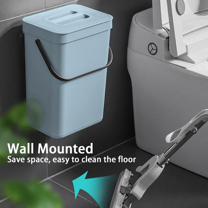 Under Sink Trash Can，Kitchen Compost Bin, 3.2 Gallon/12L, Black