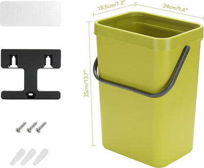 Under Sink Trash Can，Kitchen Compost Bin, 3.2 Gallon/12L, Black