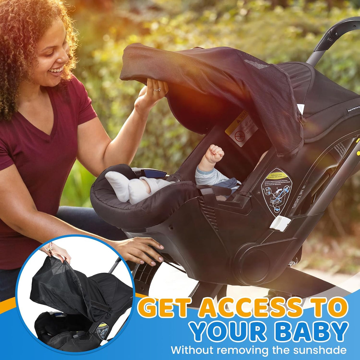 Sunshade Extension Compatible with Doona - All-Around Protection for Summer