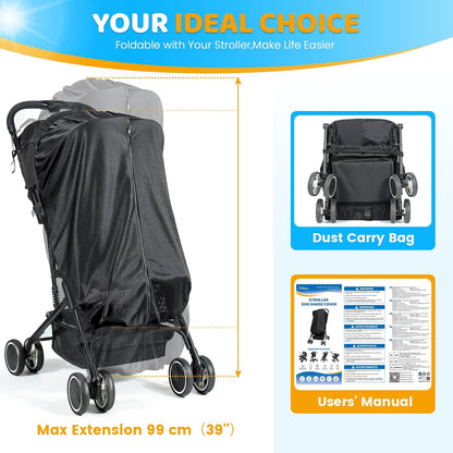 Sunshade Extension Compatible with Doona - All-Around Protection for Summer