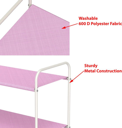 3-Tier Closet Storage with 2 Drawers, Beige