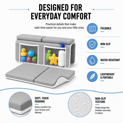 Bath Kneeler and Elbow Rest Pad for Baby Bath Time.