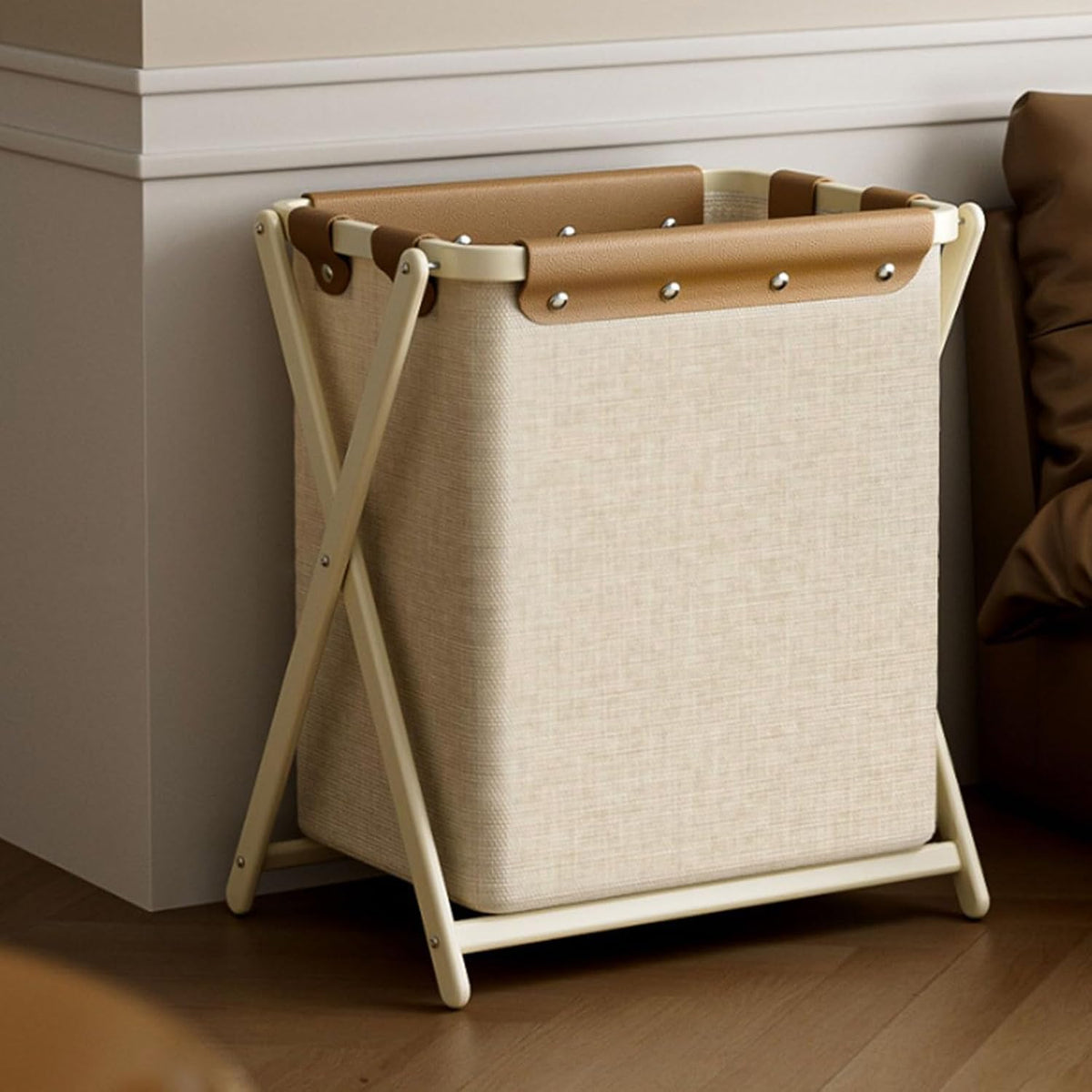 Laundry Hampers, Dirty Clothes Basket, Removable Liner, X Metal Bracket, Blanket Basket for Laundry Room, Bedroom, Children's Room, Bathroom