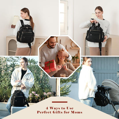 Small Diaper bag Backpack Mini Baby Bag with Changing Pad