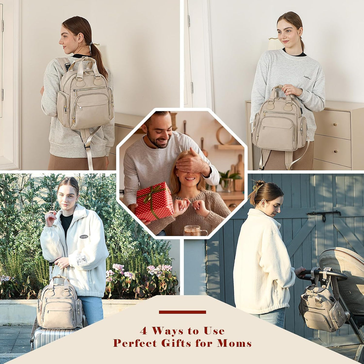 Small Diaper bag Backpack Mini Baby Bag with Changing Pad
