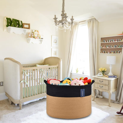 XXXLarge Woven Blanket & Laundry Basket, 87L, White & Gradient Brown