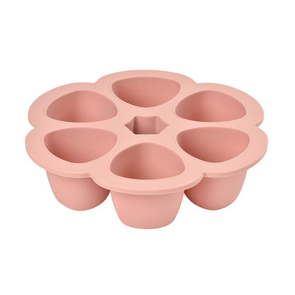 BEABA Multiportions Premium Quality Silicone Baby Food Storage Container, Baby Food Freezer Tray with Clip-On Lid, Oven and Freezer Safe, Made in Italy, Cloud, 5 oz