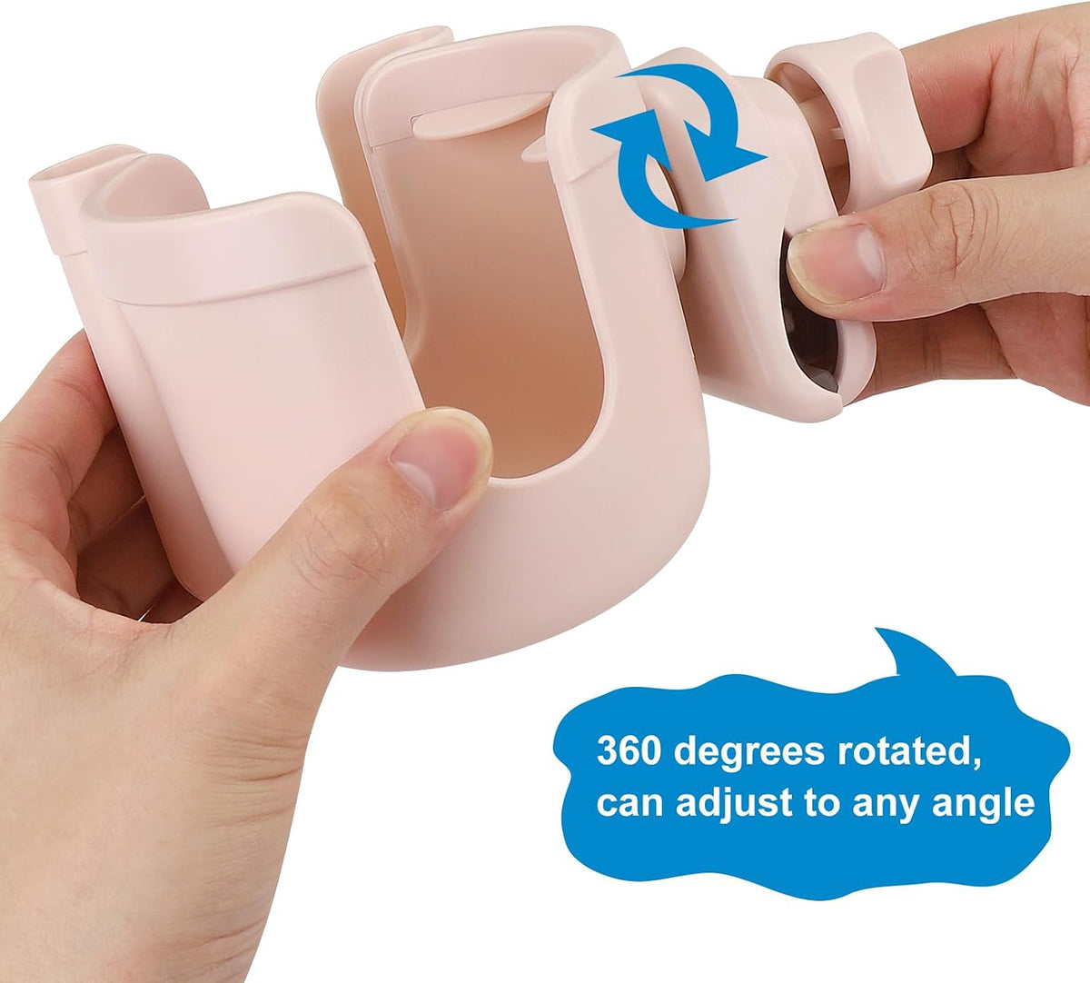 Stroller Cup Holder with Phone Holder, Bike Cup Holder, Universal Cup Holder for Uppababy Nuna Strollers, 2-in-1 Drinks Holder for Walker, Wheelchair, Scooter - Colors B