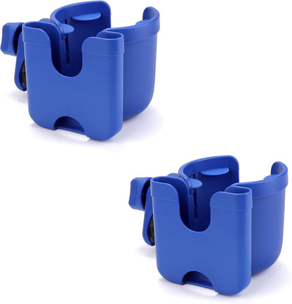 Stroller Cup Holder with Phone Holder, Bike Cup Holder, Universal Cup Holder for Uppababy Nuna Strollers, 2-in-1 Drinks Holder for Walker, Wheelchair, Scooter - Colors B