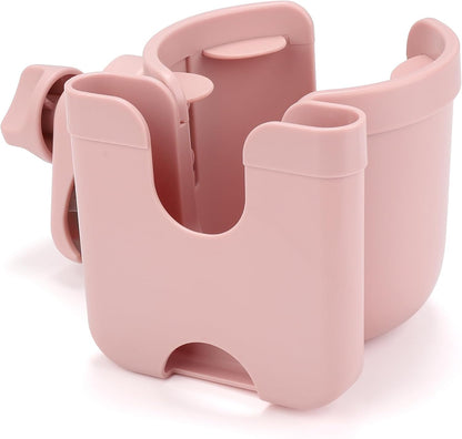 Stroller Cup Holder with Phone Holder, Bike Cup Holder, Universal Cup Holder for Uppababy Nuna Strollers, 2-in-1 Drinks Holder for Walker, Wheelchair, Scooter - Colors B