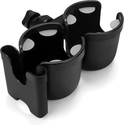 Stroller Cup Holder with Phone Holder, Bike Cup Holder, Universal Cup Holder for Uppababy Nuna Strollers, 2-in-1 Drinks Holder for Walker, Wheelchair, Scooter - Colors B