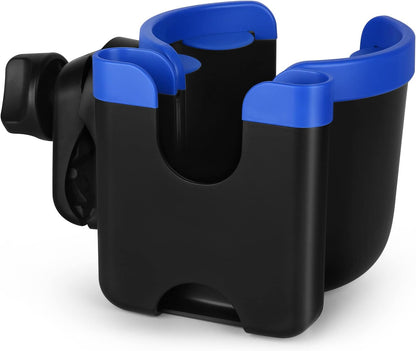 Stroller Cup Holder with Phone Holder, Bike Cup Holder, Universal Cup Holder for Uppababy Nuna Strollers, 2-in-1 Drinks Holder for Walker, Wheelchair, Scooter - Colors B