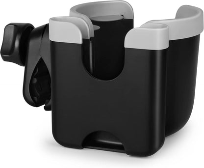 Stroller Cup Holder with Phone Holder, Bike Cup Holder, Universal Cup Holder for Uppababy Nuna Strollers, 2-in-1 Drinks Holder for Walker, Wheelchair, Scooter - Colors B