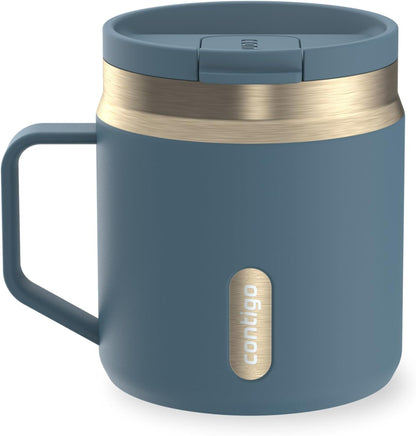 SnapSeal 30 oz Stainless Steel Vacuum-Insulated Tumbler with Handle & Reusable Straw, Leakproof AutoClose Lid, Cup Holder Friendly, BPA-Free & Lead-Free, Dishwasher Safe