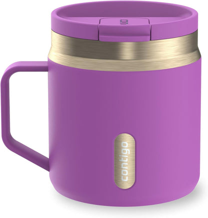 SnapSeal 30 oz Stainless Steel Vacuum-Insulated Tumbler with Handle & Reusable Straw, Leakproof AutoClose Lid, Cup Holder Friendly, BPA-Free & Lead-Free, Dishwasher Safe