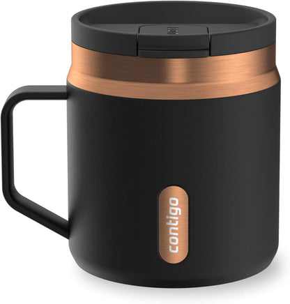 SnapSeal 30 oz Stainless Steel Vacuum-Insulated Tumbler with Handle & Reusable Straw, Leakproof AutoClose Lid, Cup Holder Friendly, BPA-Free & Lead-Free, Dishwasher Safe