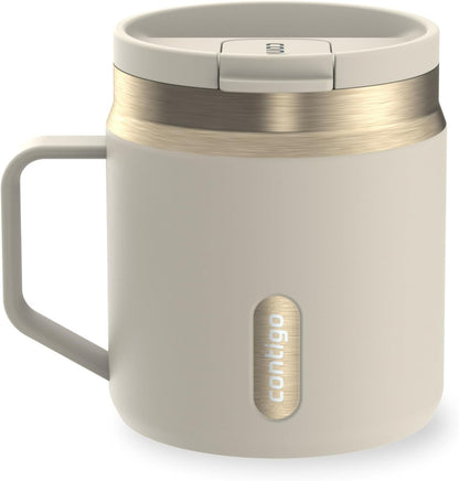 SnapSeal 30 oz Stainless Steel Vacuum-Insulated Tumbler with Handle & Reusable Straw, Leakproof AutoClose Lid, Cup Holder Friendly, BPA-Free & Lead-Free, Dishwasher Safe