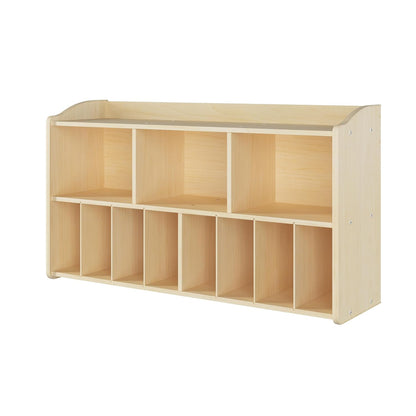 Foundations Wall-Mounted Diaper Organizer for Daycares, Natural