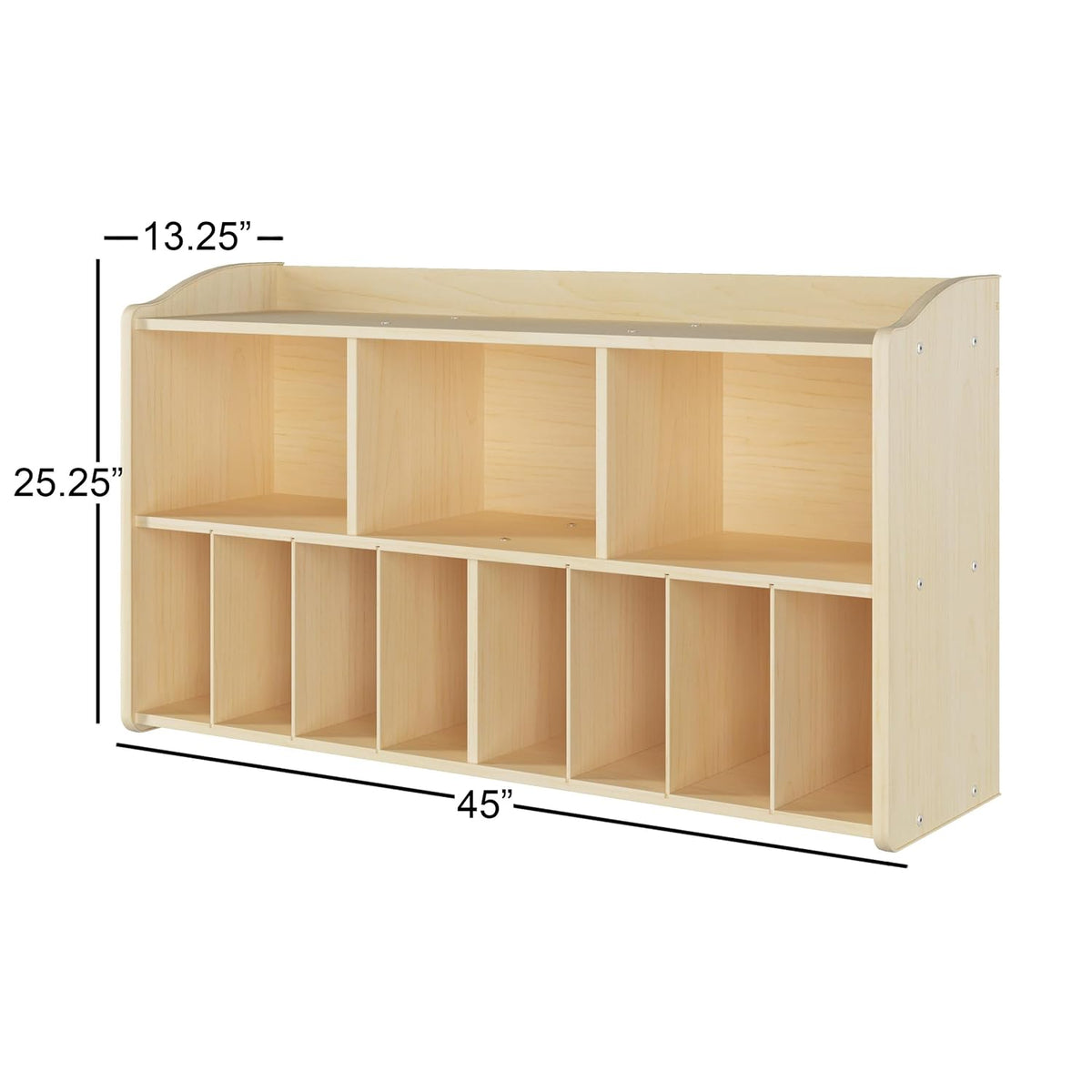 Foundations Wall-Mounted Diaper Organizer for Daycares, Natural