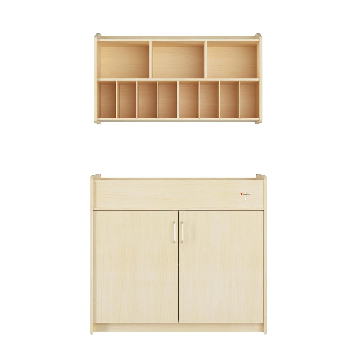Foundations Wall-Mounted Diaper Organizer for Daycares, Natural