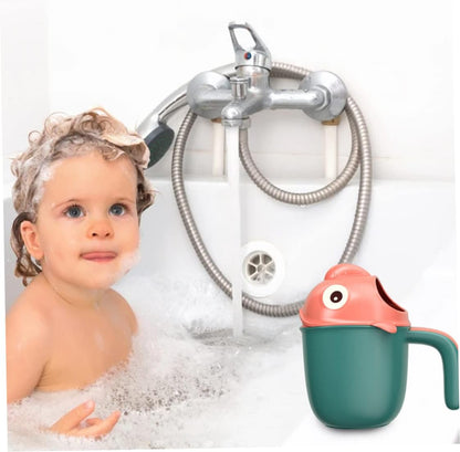 Baby Bath Rinse Cup Cute Cartoon Fish Infant Shampoo Rinser Shower Wash Hair Cup for Kids