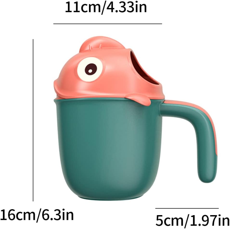 Baby Bath Rinse Cup Cute Cartoon Fish Infant Shampoo Rinser Shower Wash Hair Cup for Kids