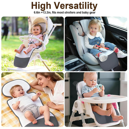 Baby Stroller Cooling Pad 2-in-1 Blow & Suction, Car Seat Cooling Pad with Fan, Lightweight Breathable Washable Liner, 3-Speed USB Powered Cooling Mat for Toddler, Summer Road Trip Essentials (Gray)