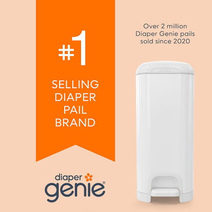 Jumbo Square Refill, with continuous film, can hold up to 810 newborn-sized diapers per refill.