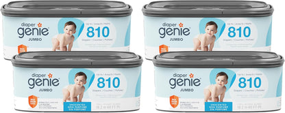 Jumbo Square Refill, with continuous film, can hold up to 810 newborn-sized diapers per refill.
