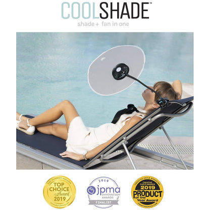 COOLSHADE UPF50 Sunshade by BUGGYGEAR - Easy Folding and Take with You Anywhere - Clamp it on a Chair or Baby Stroller - Collapsible, Compact, and Easy to Use - Protect Your Babys from The Sun