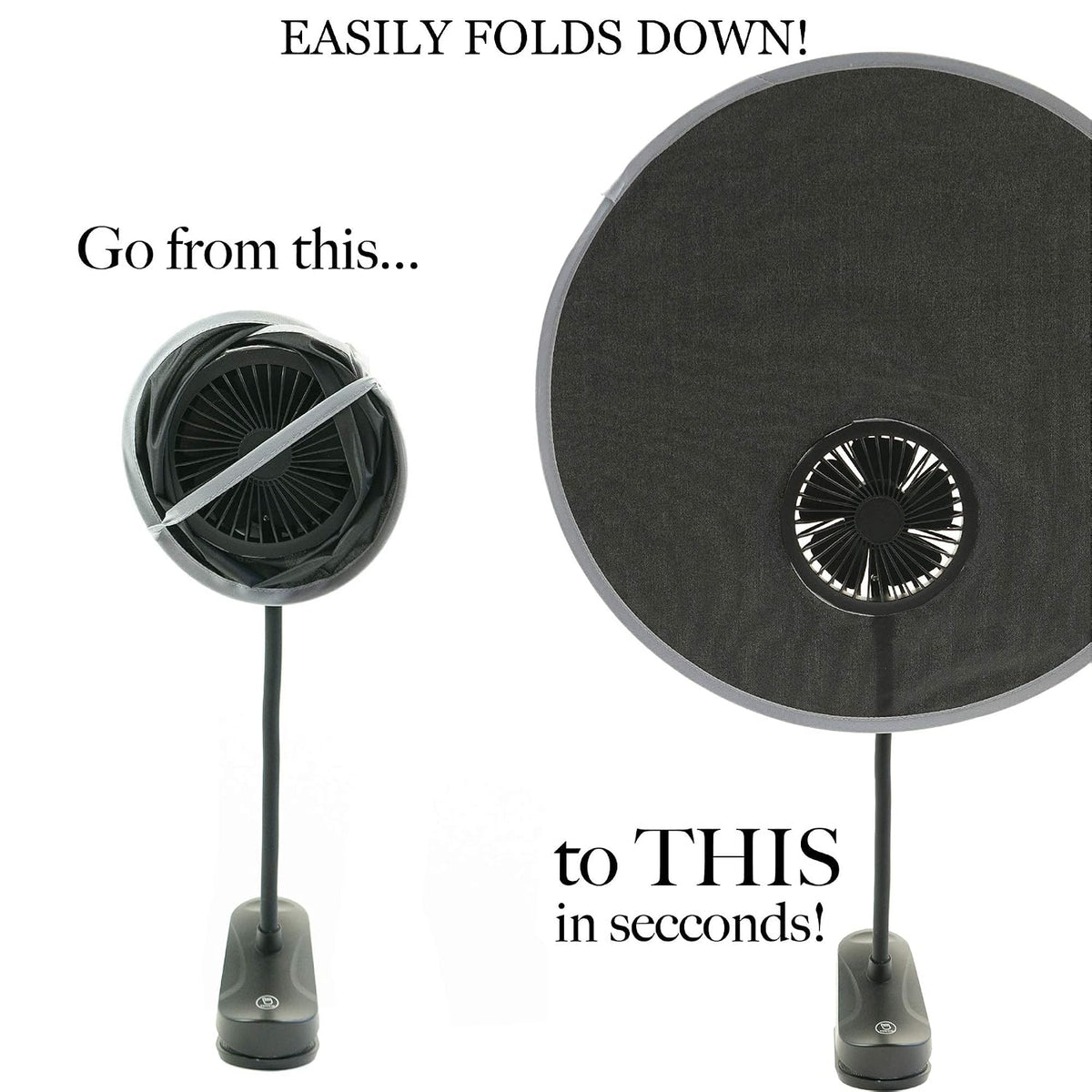 COOLSHADE UPF50 Sunshade by BUGGYGEAR - Easy Folding and Take with You Anywhere - Clamp it on a Chair or Baby Stroller - Collapsible, Compact, and Easy to Use - Protect Your Babys from The Sun