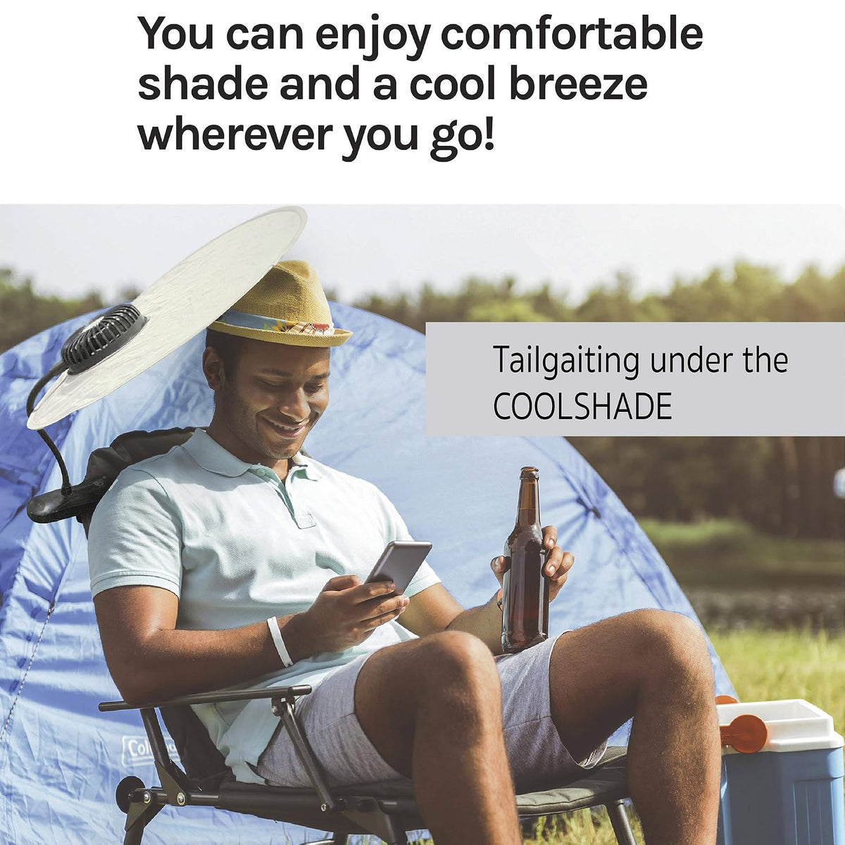 COOLSHADE UPF50 Sunshade by BUGGYGEAR - Easy Folding and Take with You Anywhere - Clamp it on a Chair or Baby Stroller - Collapsible, Compact, and Easy to Use - Protect Your Babys from The Sun