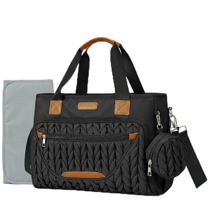 Diaper Bag Tote for Women, Baby Diaper Bag 16L (Black)