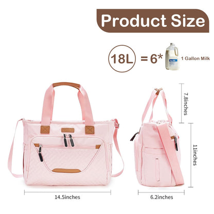 Diaper Bag Tote for Women, Baby Diaper Bag 16L (Black)
