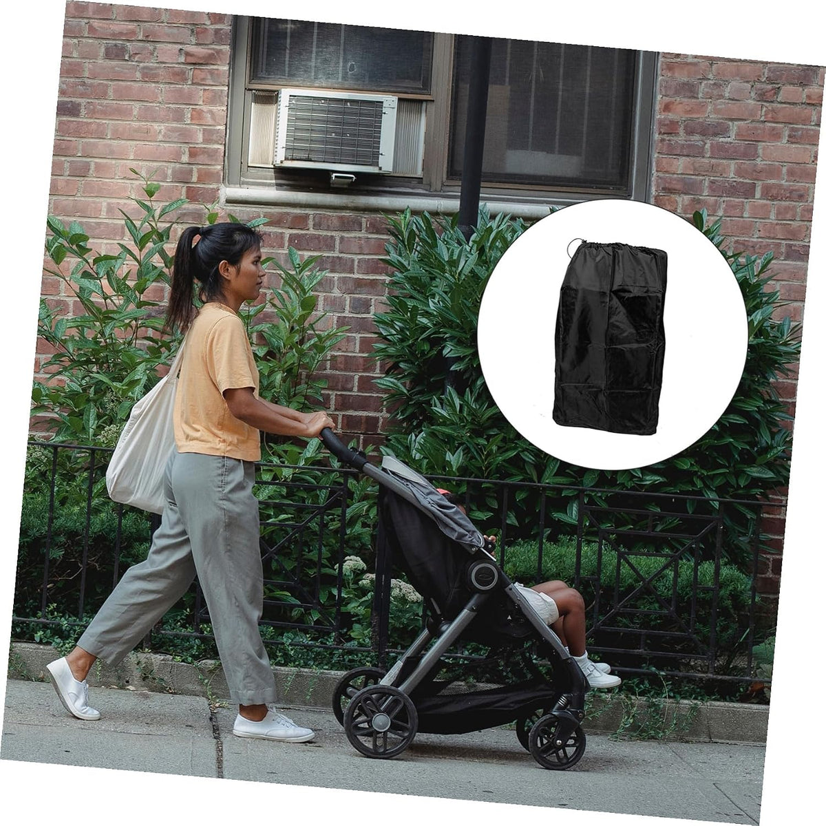 Travel Stroller Bag for Airplane Gate Check Heavy Duty Water Resistant Storage with Dual Shoulder Straps Protective Cover for Single and Double Strollers Easy Clean Durable Travel