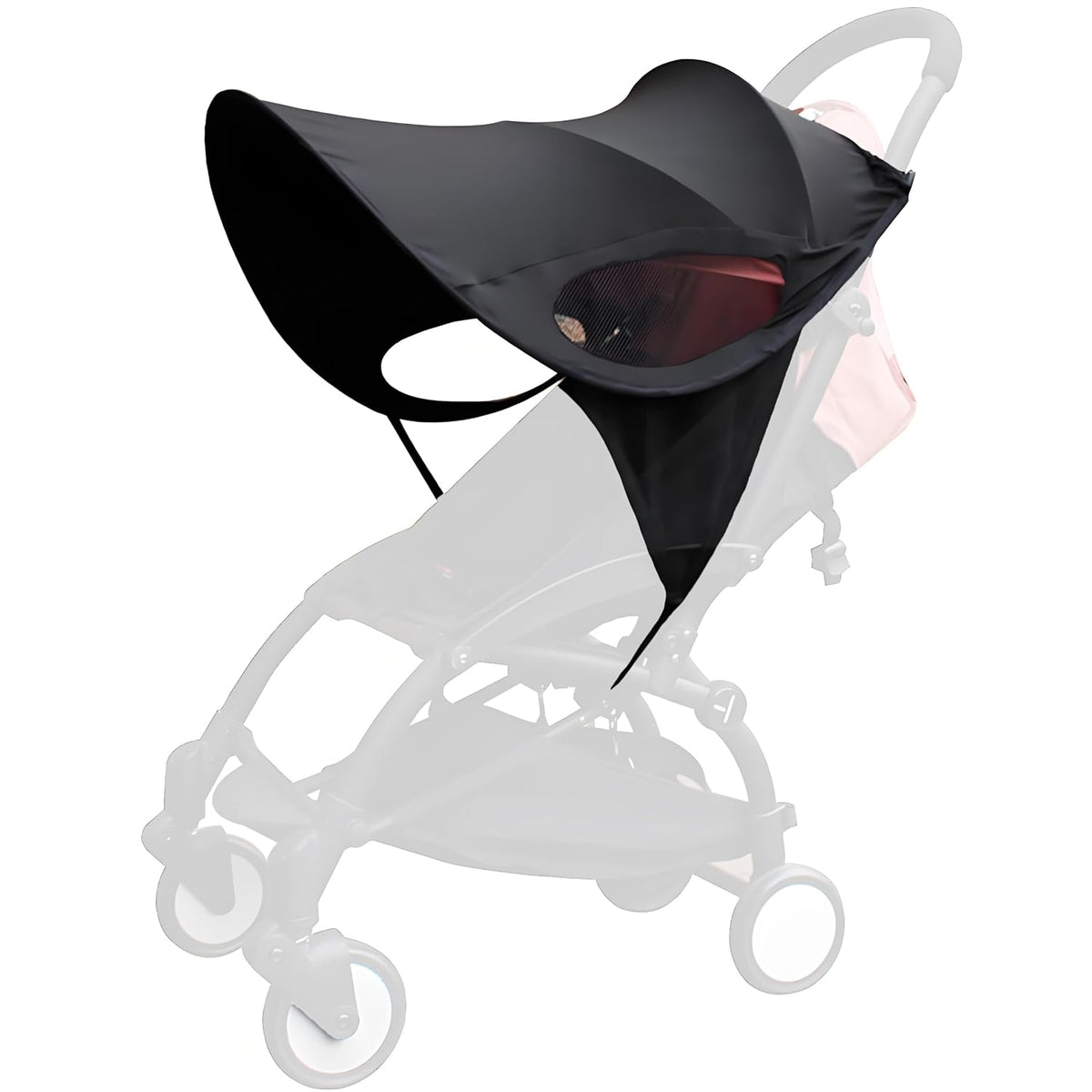 Waterproof Baby Stroller Sun Rain Cover UV Protection Adjustable Blackout Canopy for Travel Park Zoo