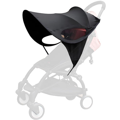 Waterproof Baby Stroller Sun Rain Cover UV Protection Adjustable Blackout Canopy for Travel Park Zoo