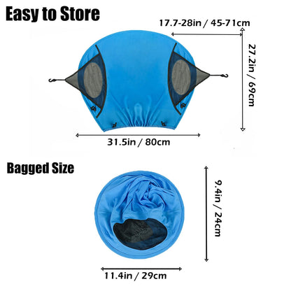 Waterproof Baby Stroller Sun Rain Cover UV Protection Adjustable Blackout Canopy for Travel Park Zoo