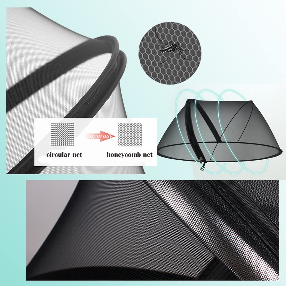 Waterproof Baby Stroller Sun Rain Cover UV Protection Adjustable Blackout Canopy for Travel Park Zoo