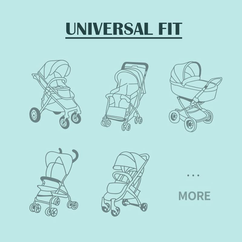 Waterproof Baby Stroller Sun Rain Cover UV Protection Adjustable Blackout Canopy for Travel Park Zoo