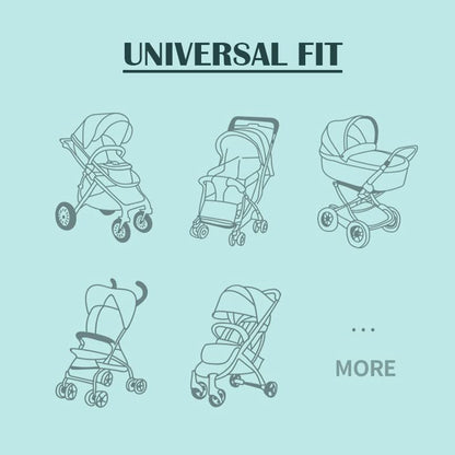 Waterproof Baby Stroller Sun Rain Cover UV Protection Adjustable Blackout Canopy for Travel Park Zoo