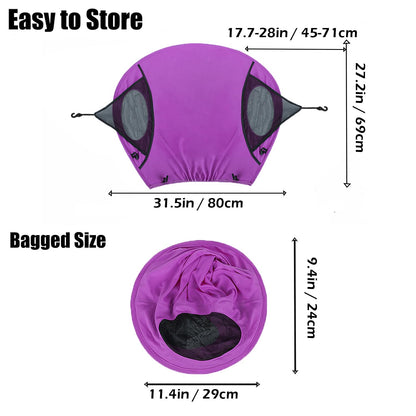 Waterproof Baby Stroller Sun Rain Cover UV Protection Adjustable Blackout Canopy for Travel Park Zoo