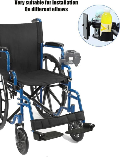 Mobility Combo Pack 3 in 1, Hook, Phone and Cup Holder for Walker, Portable Beverage Holder for Wheelchair and Strollers