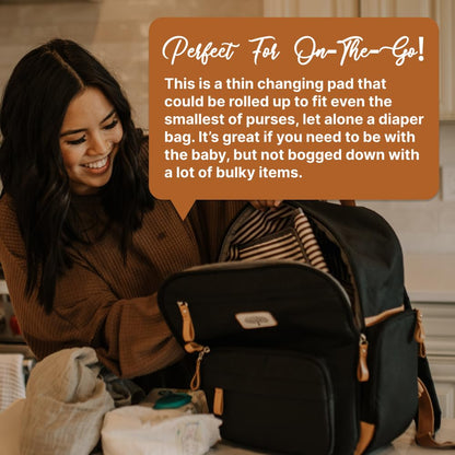 Parker Baby Portable Changing Pad for Diapers | Large & Travel-Friendly Baby Diapers Changing Pad | Leak Free & Washable | Foldable Diaper Mat for Nursery | Padded for Extra Comfort | For All Surfaces