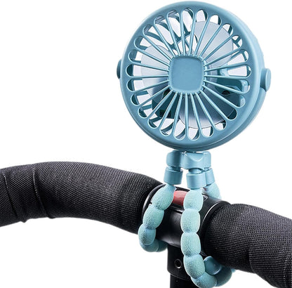Portable Fan for Travel Stroller, Clip Fan – Small Cooling Fan for Flexible Tripod – Portable Cooling Fan with Flexible Tripod with