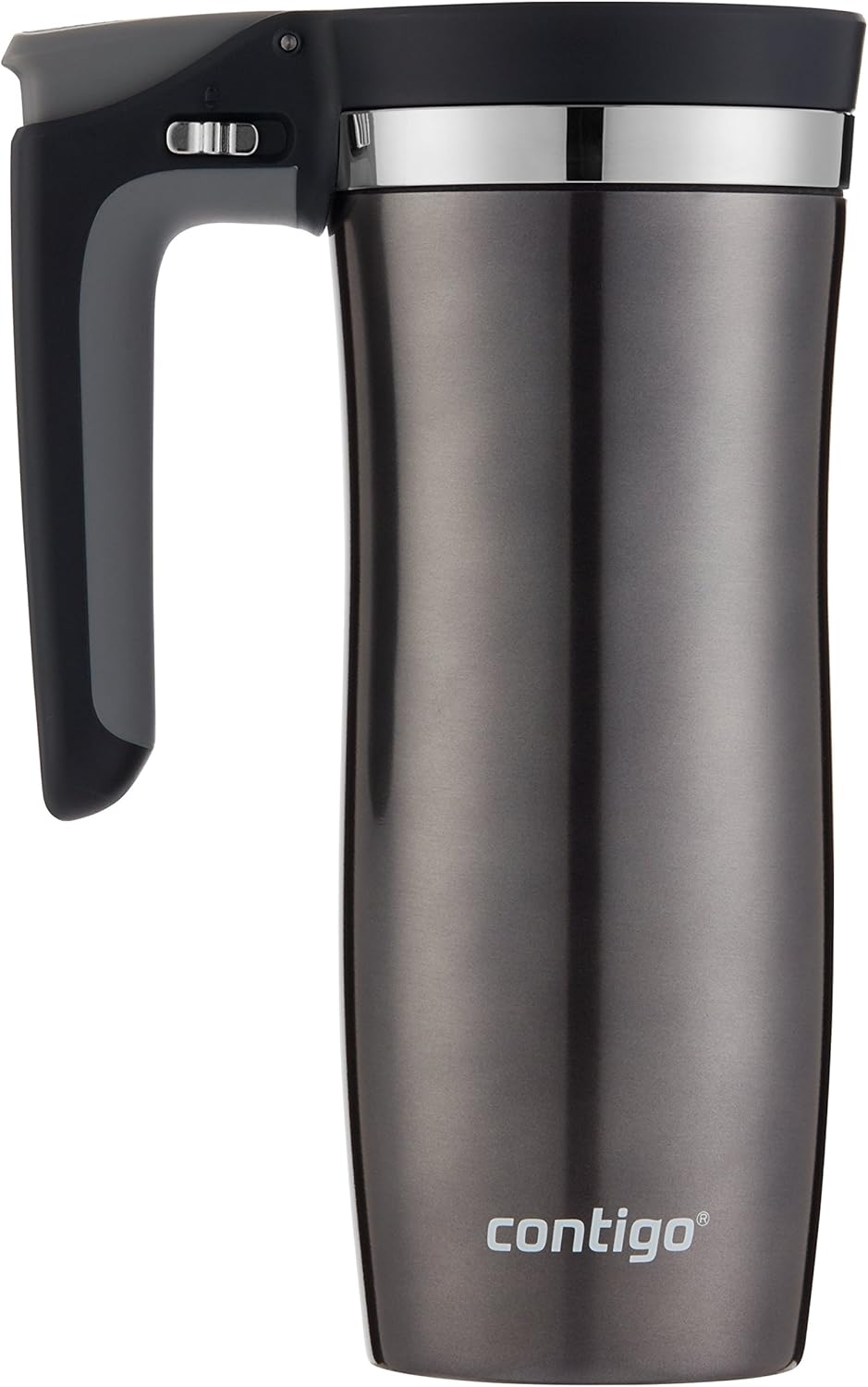 Handled AUTOSEAL Stainless Steel Travel Mug with Easy-Clean Lid 16 oz.