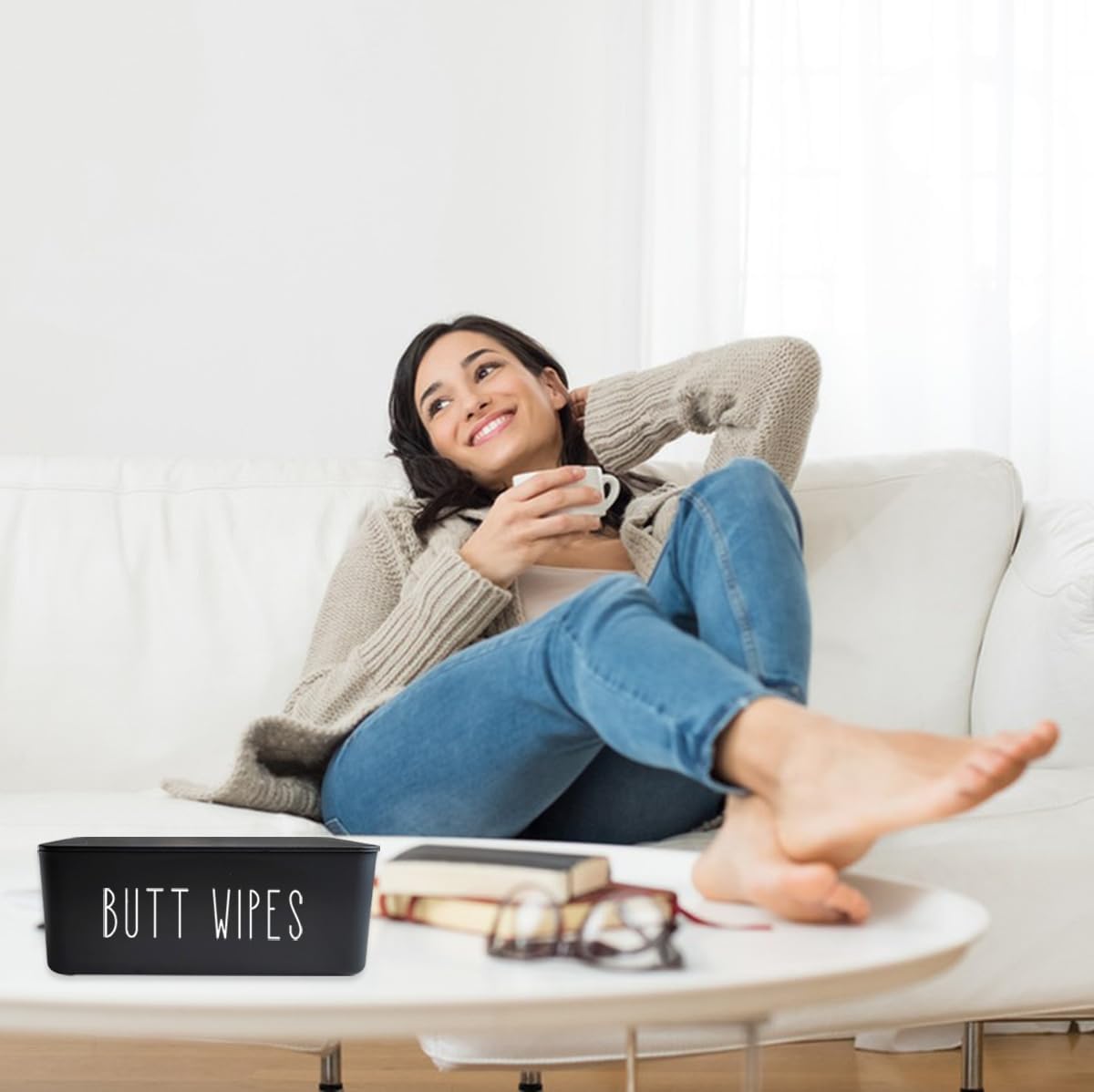 Butt Wipes Dispenser 7.28" L * 4.80" W * 2.75" H