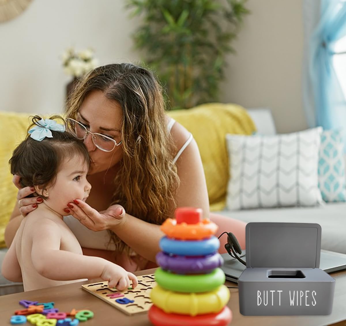 Butt Wipes Dispenser 7.28" L * 4.80" W * 2.75" H