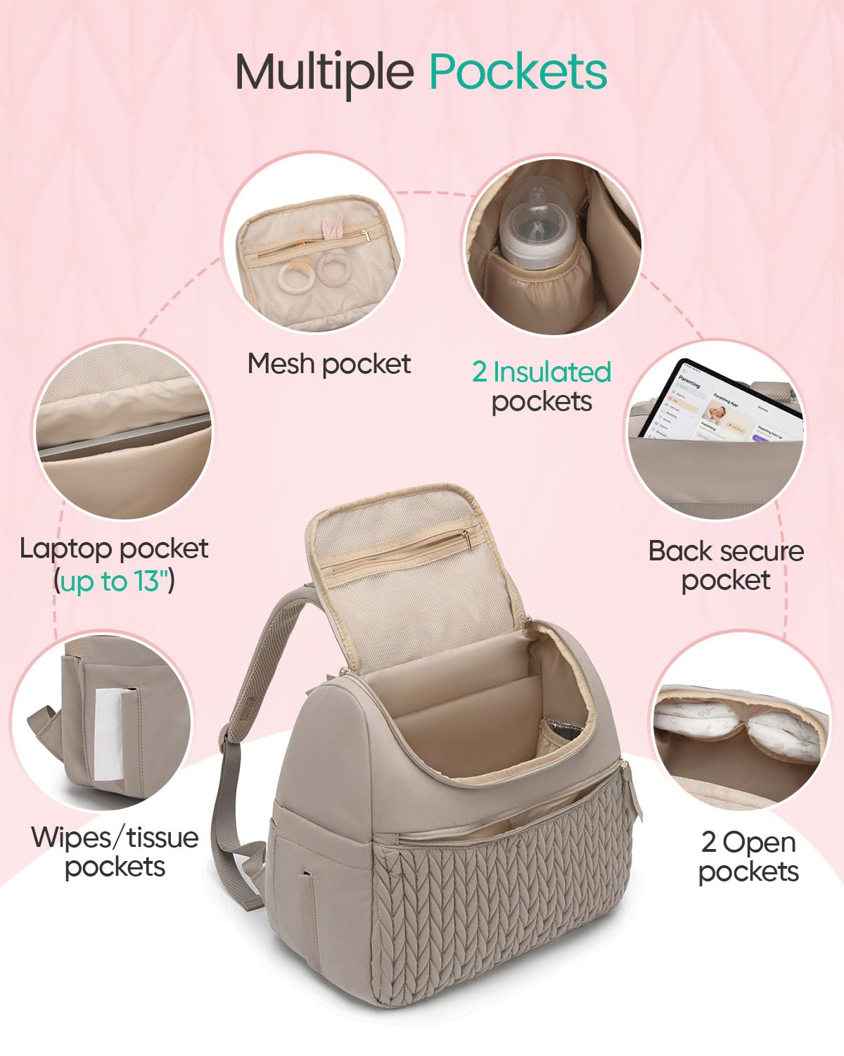Breast Pump Bag for Spectra S1/S2 & Medela with Insulated Cooler